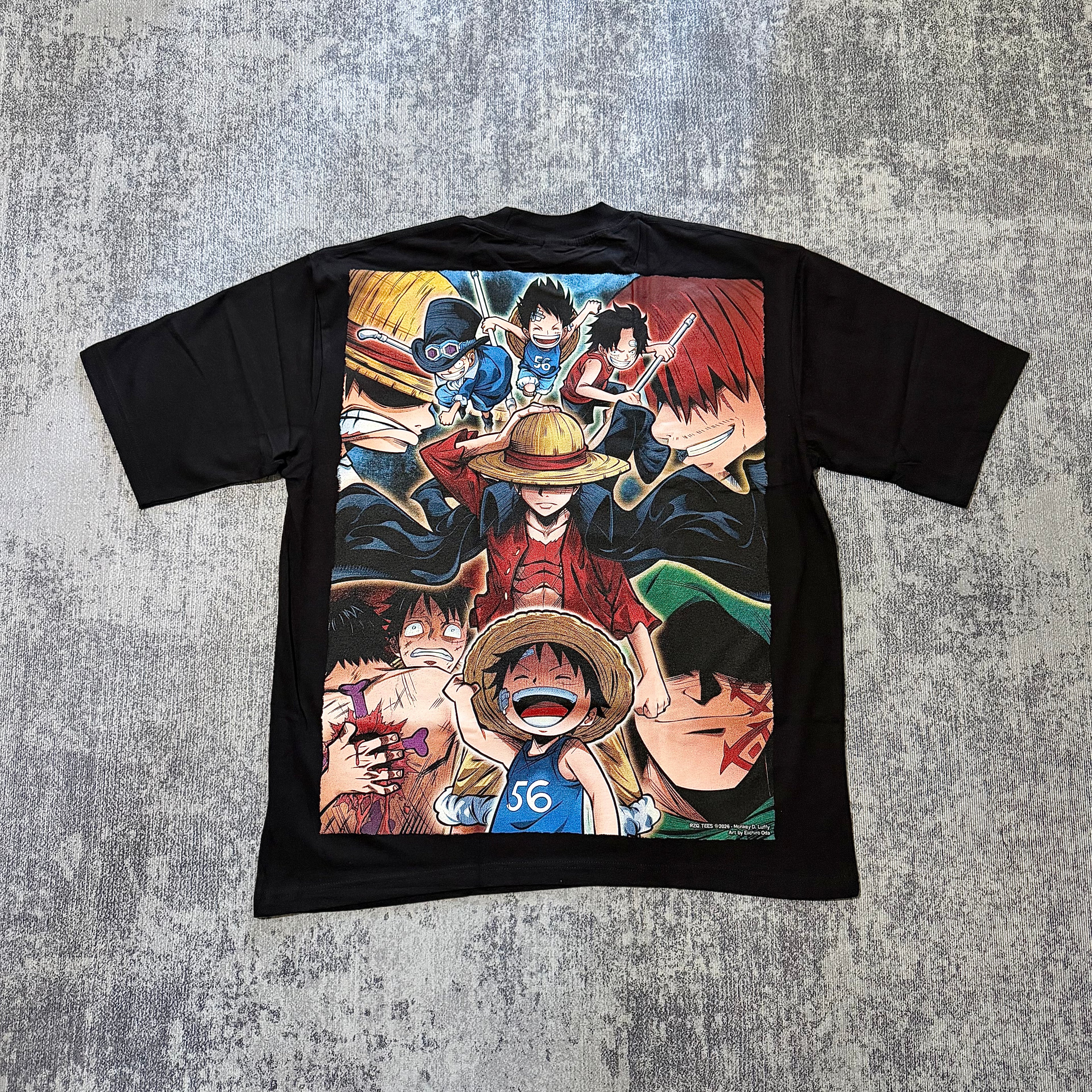 One Piece - Luffy Nika Hand - Black T-Shirt back