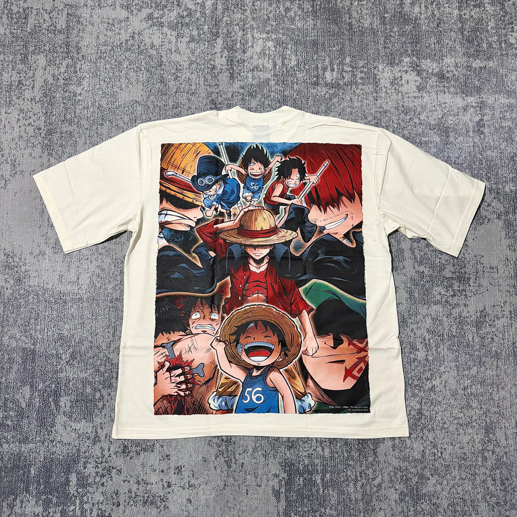 One Piece - Luffy Nika Hand - White T-Shirt back