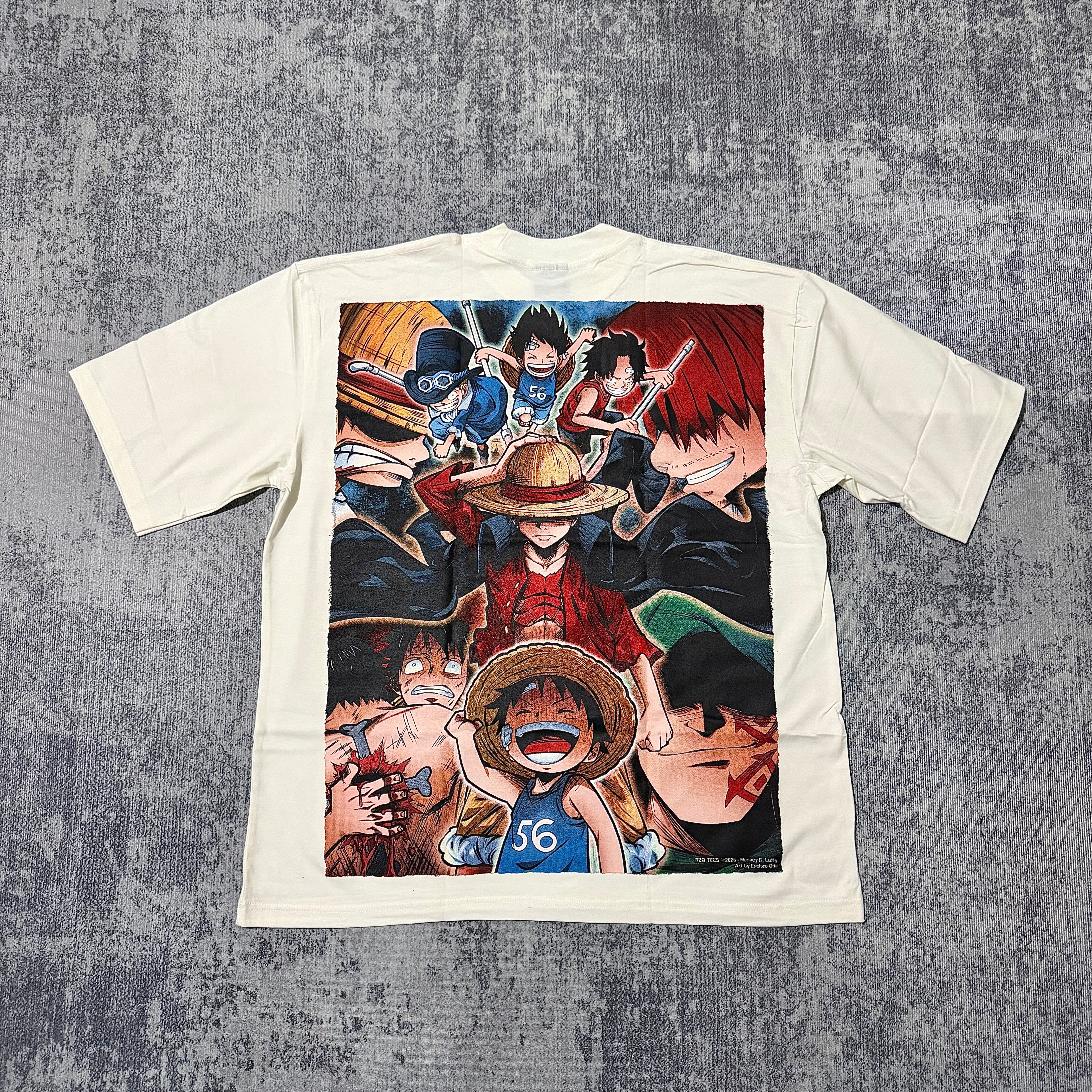 One Piece - Luffy Nika Hand - White T-Shirt back