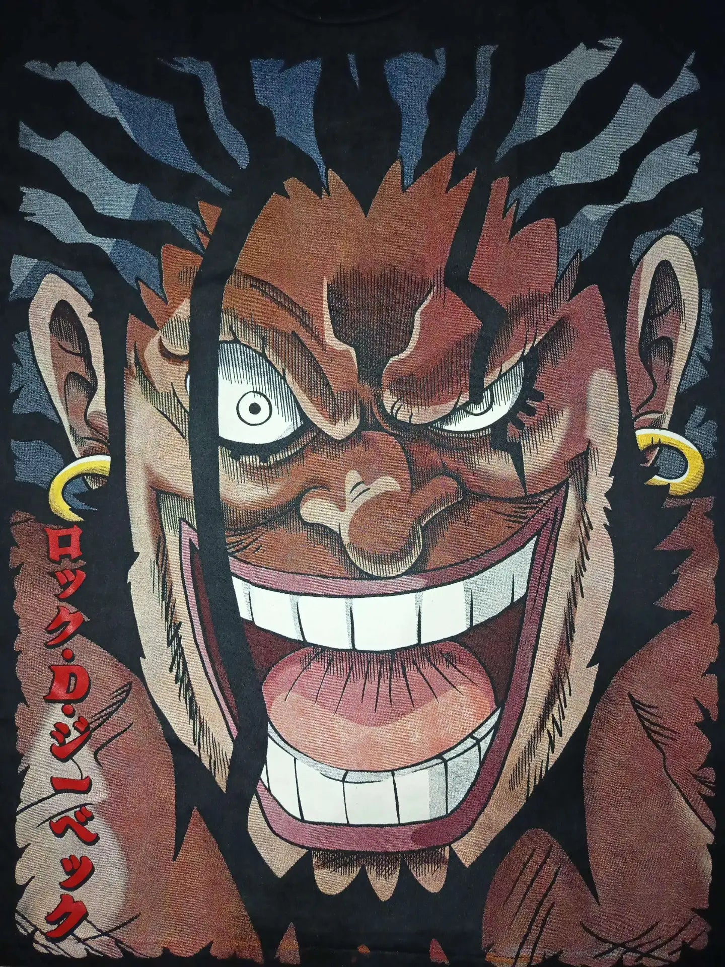 One Piece - Rocks D Xebec Pirates - Faded Black Longsleeve Shirt front zoom