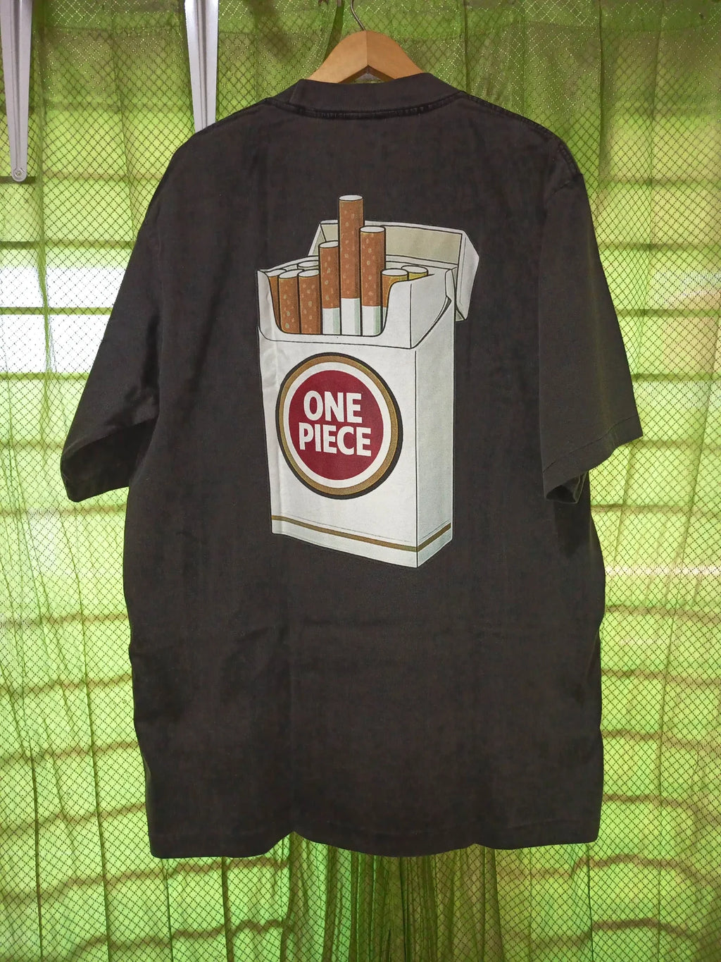One Piece - Smoking Kills - Faded Black T-Shirt back