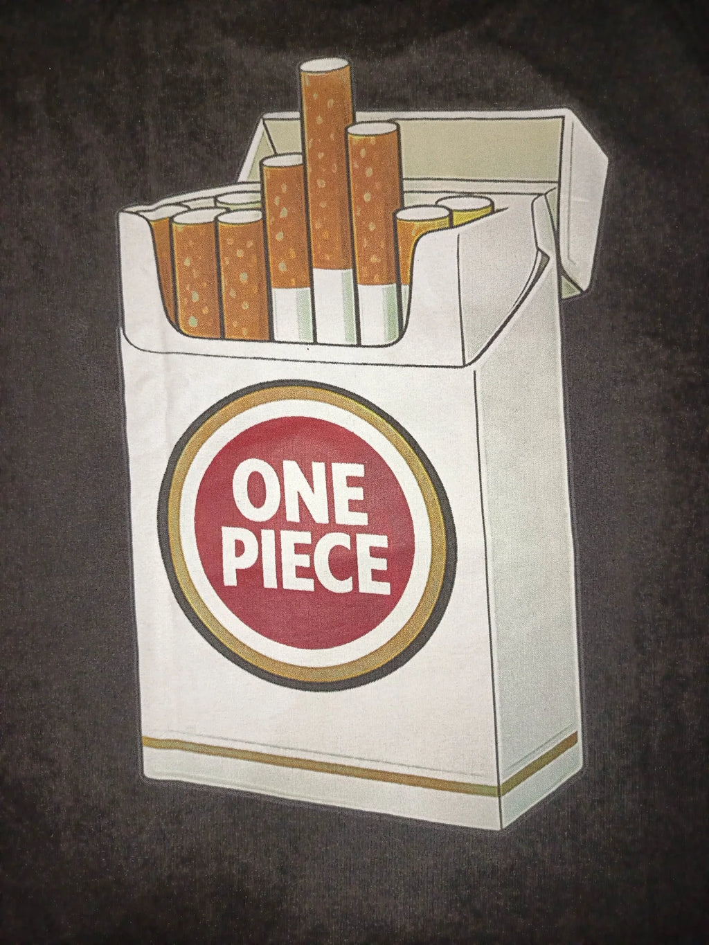 One Piece - Smoking Kills - Faded Black T-Shirt back zoom