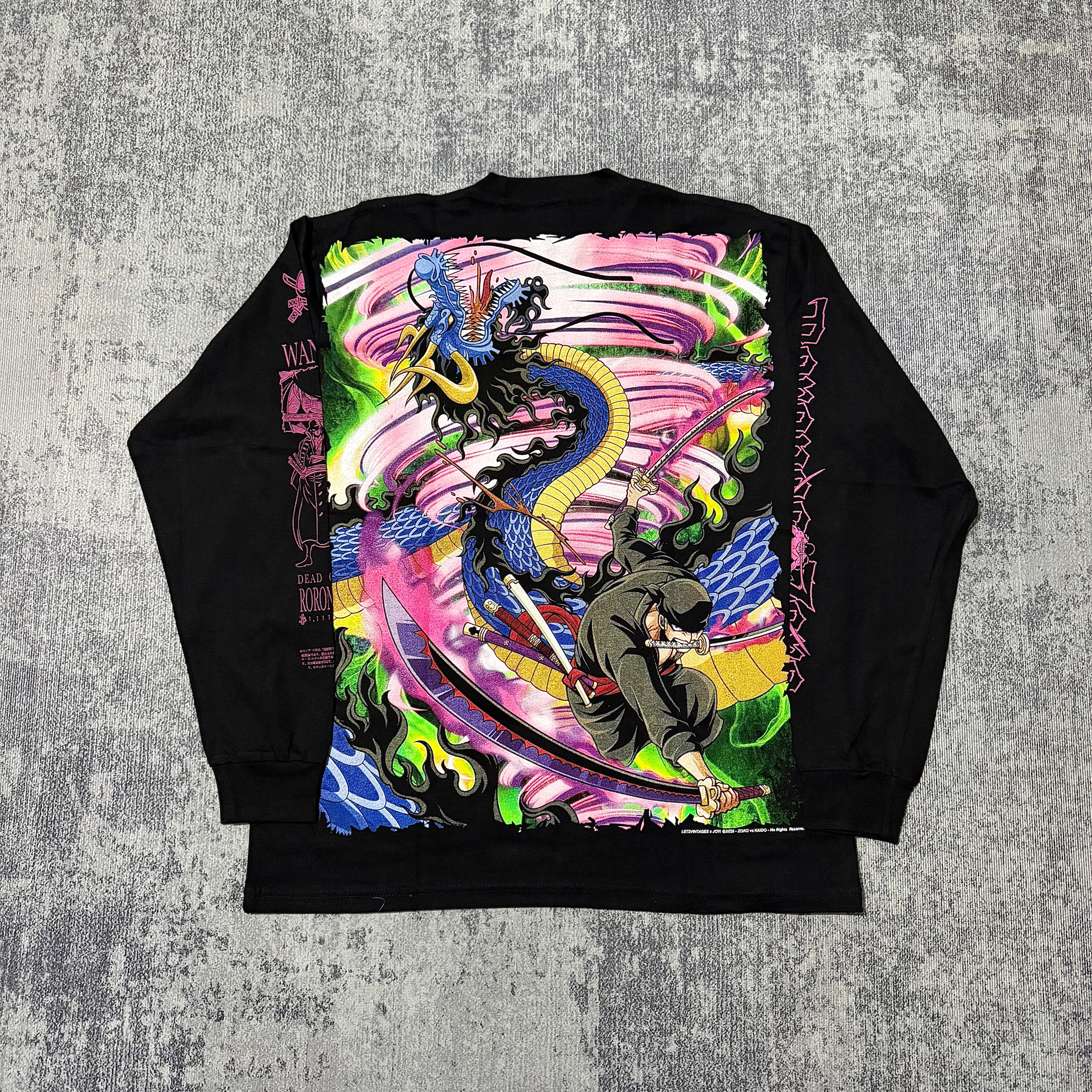One Piece - Zoro vs Kaido - Longsleeve Shirt back