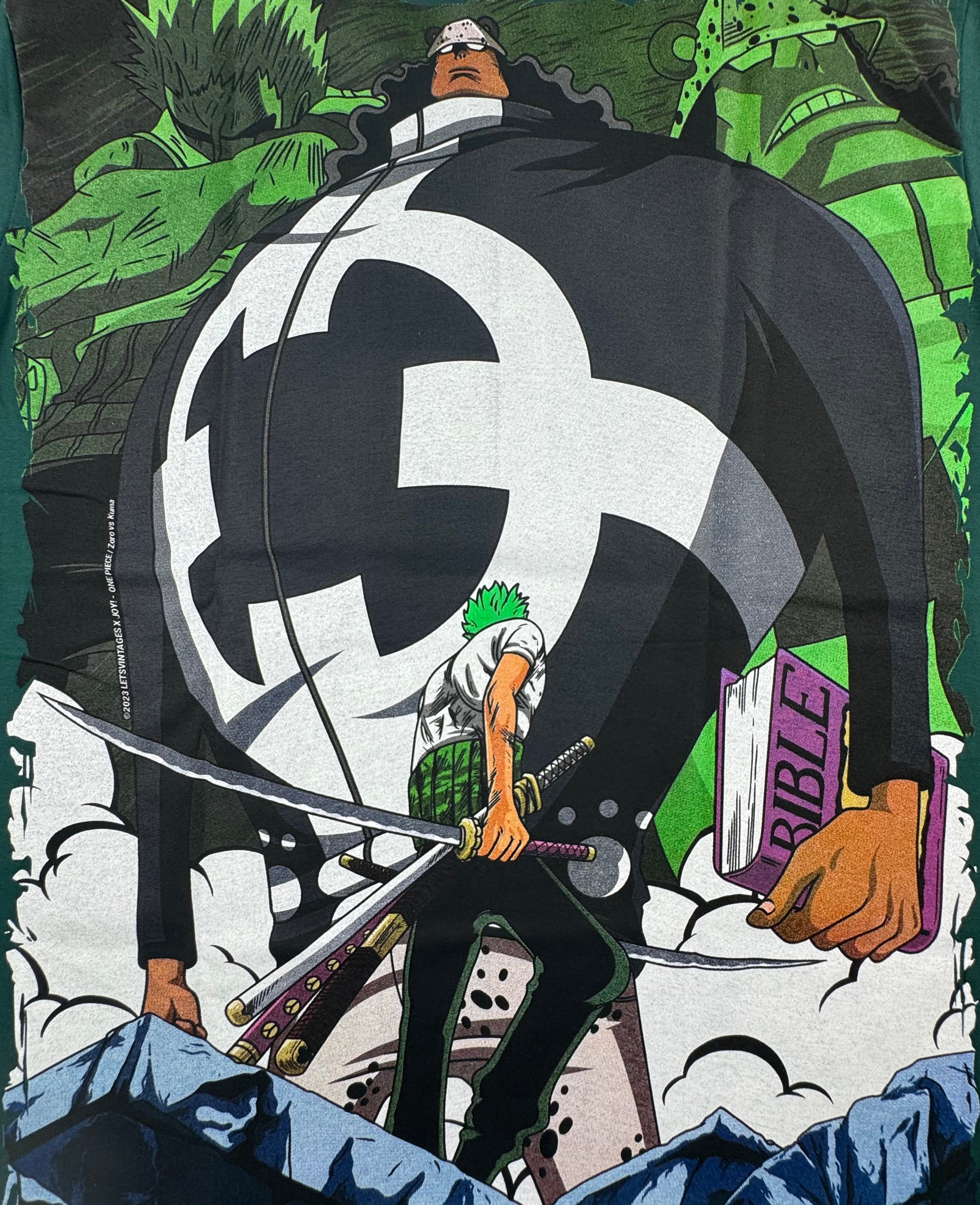 One Piece - Zoro vs Kuma - green shirt L Back Zoom
