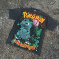 Pokemon - Bulbasaur - Faded Black T-Shirt front
