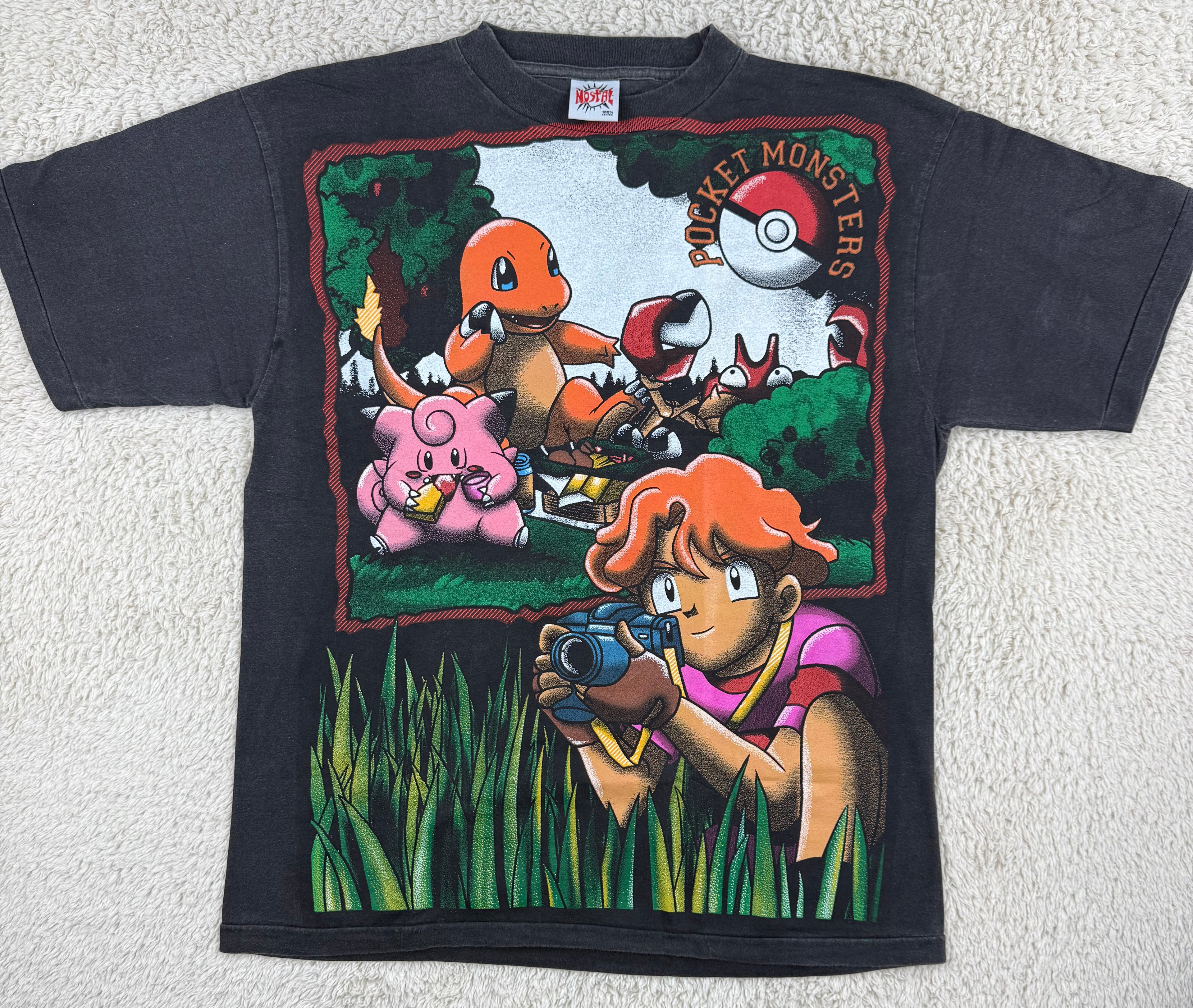 Pokemon - Pocket Monsters : Snorlax 143 - Faded Black T-Shirt - XL front