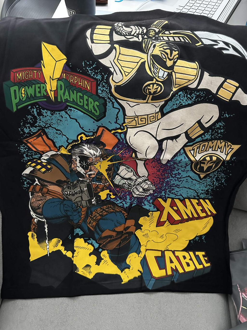 Power Rangers and X-Men - White Ranger and Cable front