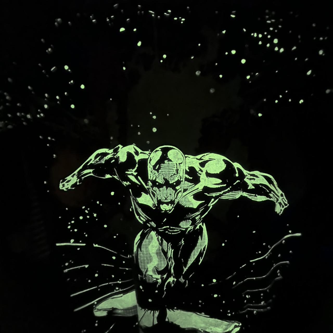 Silver Surfer GITD Glow-in-the-dark back glow