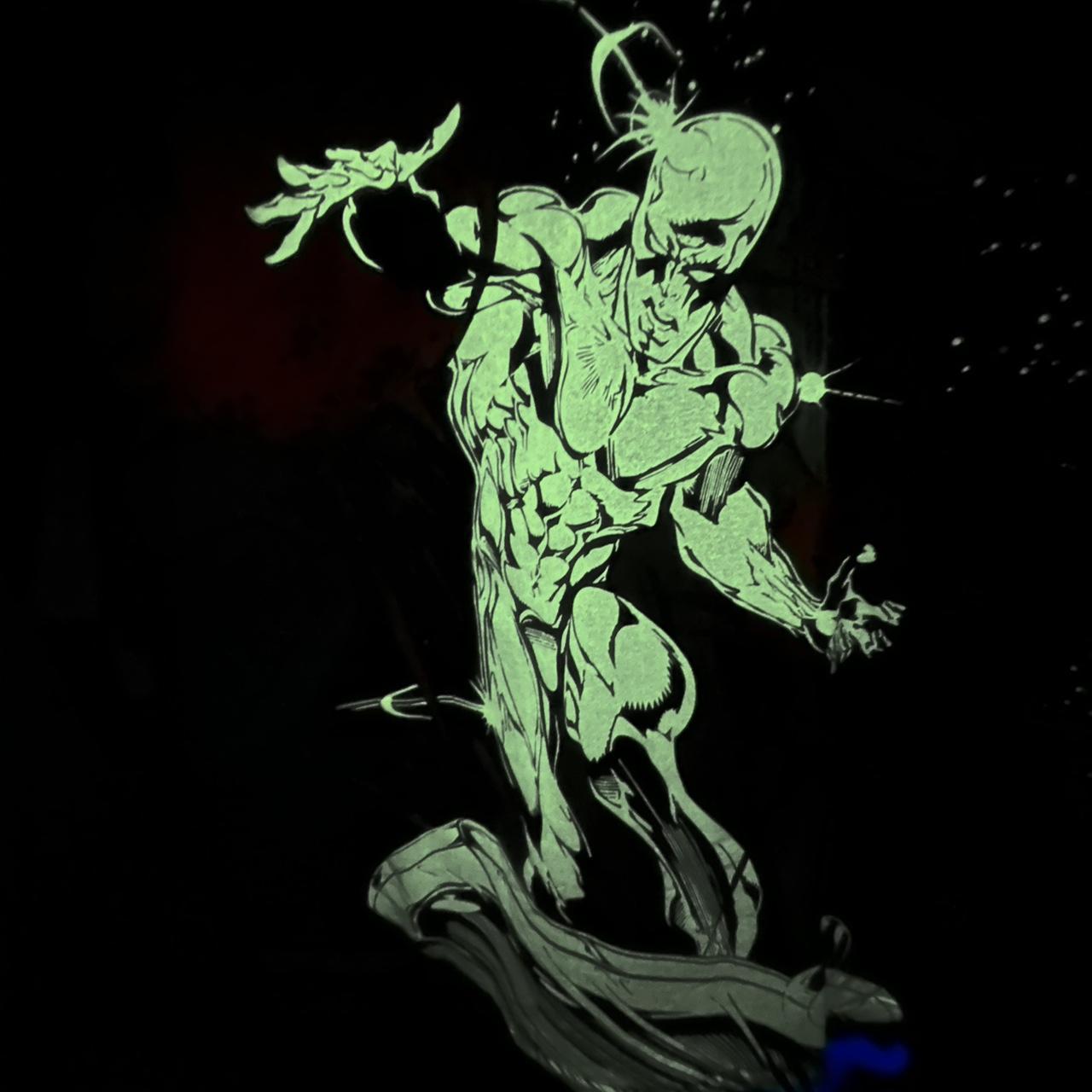 Silver Surfer GITD Glow-in-the-dark front glow