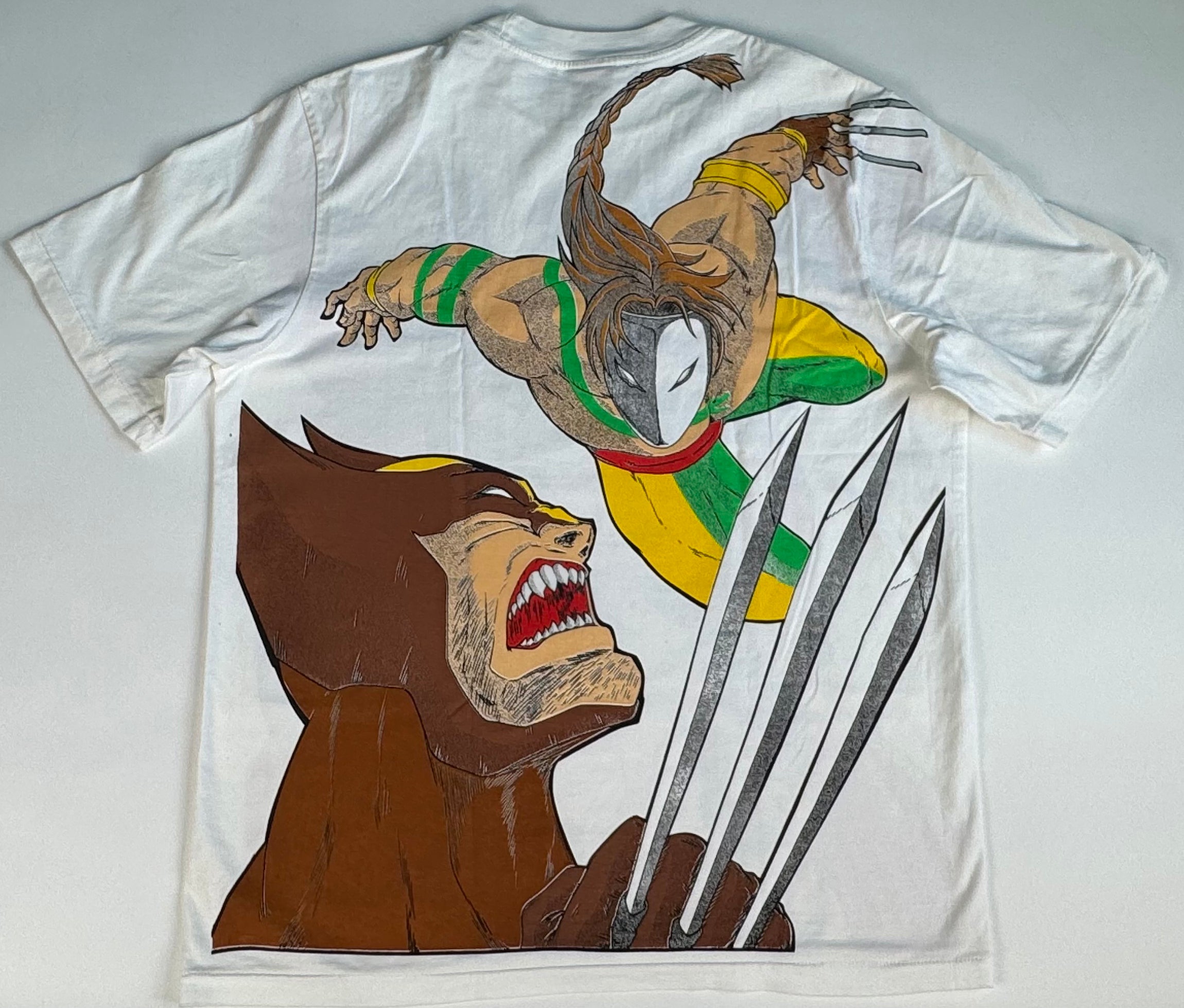Street Fighter vs X-Men - Manga Cyclops, Ryu, Rogue, Cammie / Wolverine vs Vega T-Shirt - L