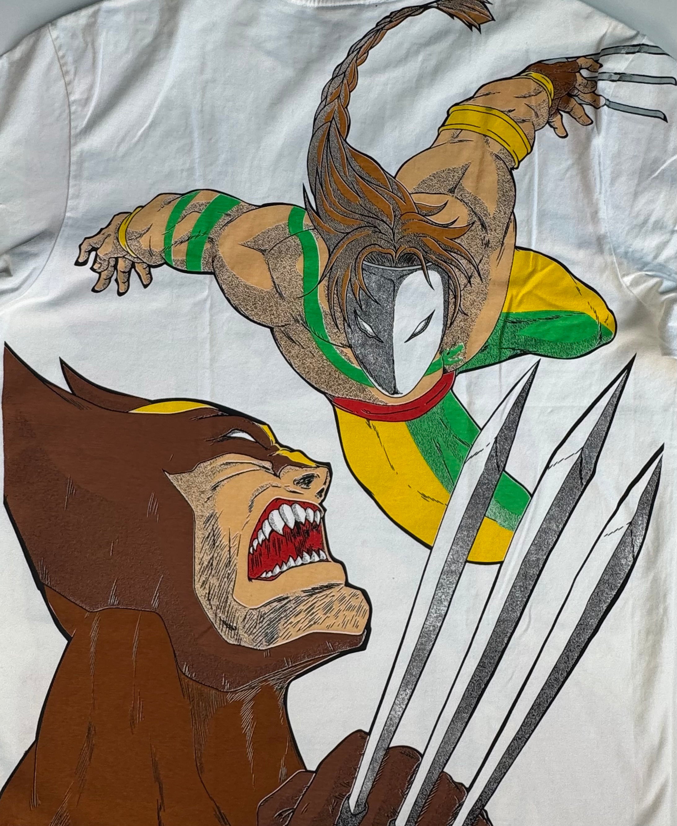 Street Fighter vs X-Men - Manga Cyclops, Ryu, Rogue, Cammie / Wolverine vs Vega T-Shirt - L