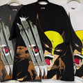 Wolverine and Gray Hulk - Anger Management - Black T-Shirt - XL