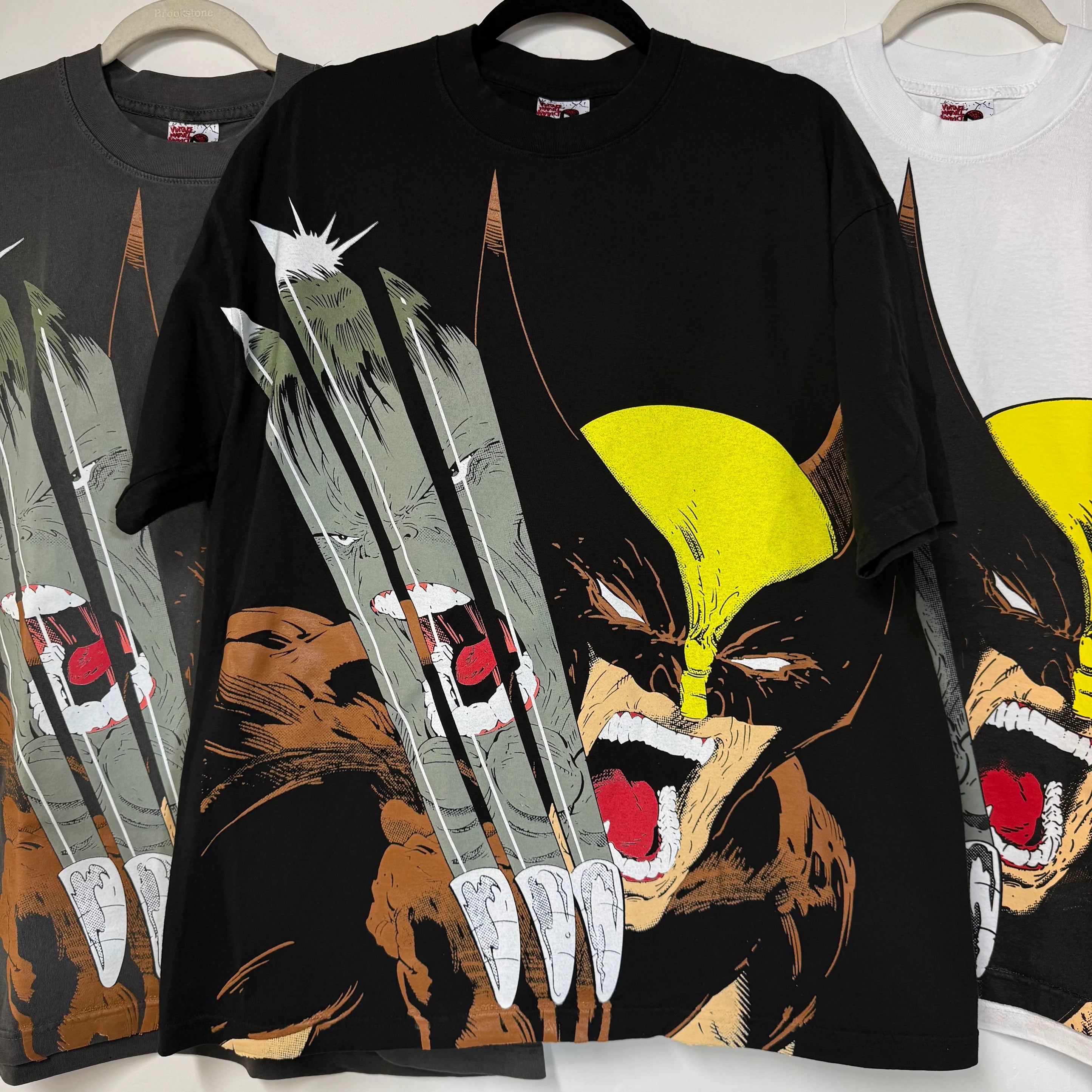 Wolverine and Gray Hulk - Anger Management - Black T-Shirt - XL
